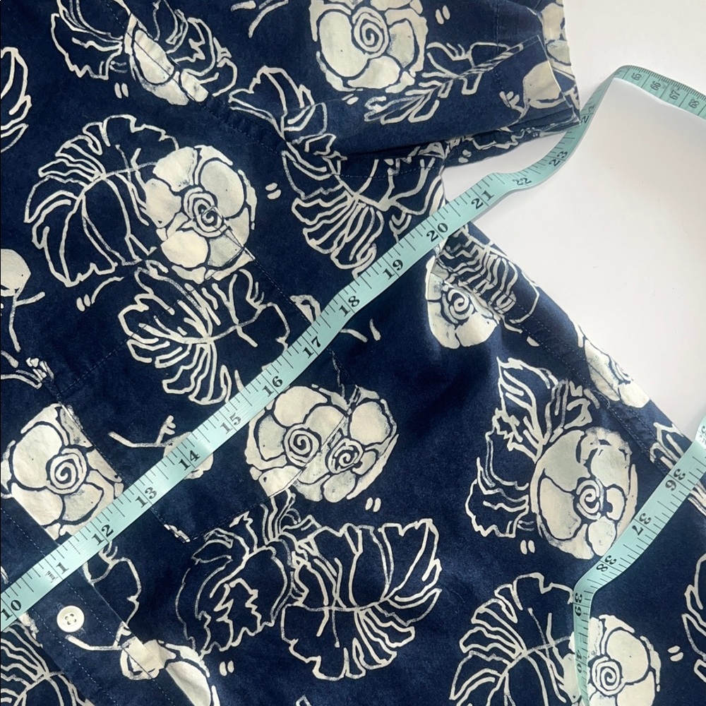 Goodfellow & Co Navy and White Shell Print Shirt - Picture 8 of 9